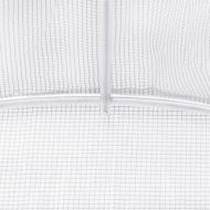 Оранжерия със стоманена рамка бяла 10 м² 5x2x2,3 м