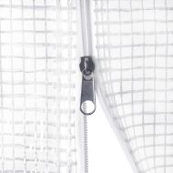 Оранжерия със стоманена рамка бяла 12 м² 6x2x2,85 м