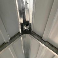 Градински навес с удължение антрацит 277x107x181 см стомана