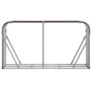 Поставка за дърва, кафяв, 180x45x100 см, поцинкована стомана