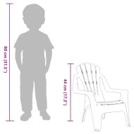 Градински столове 2 бр за деца червени 37x34x44см PP дървен вид