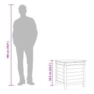 Градинска ракла антрацит 50x49x56,5 см чам масив