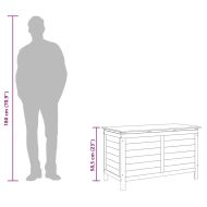 Градинска кутия за съхранение бяла 99x49,5x58,5 см масивна ела