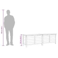 Градинска кутия за съхранение, 198,5x50x56,5 см, чам масив