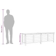 Градинска ракла антрацит 198,5x50x56,5 см чам масив