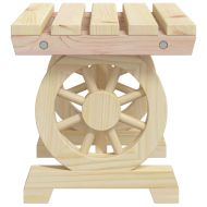 Градинска табуретка за крака 40x36,5x38,5 см масивна ела