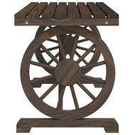 Градинска маса 115x55x65 см масивна ела