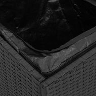 Кутия за възглавници Черно 50 x 50 x 50 cm полиратан