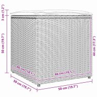 Кутия за възглавници Светлосиво 50 x 50 x 50 cm полиратан