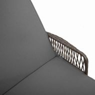 Шезлонг с възглавница 1-човек Сив 157 x 55 x 92см полиратан