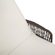 Шезлонг с възглавница 2-човек 2 pcs Кафяво полиратан