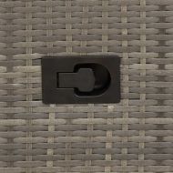 Накланящи градински столове с възглавници 2 бр, полиратан, сиви