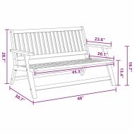 Комплект за хранене на открито Кафяво Солидно акациево дърво
