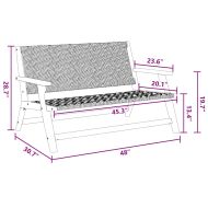 Градинска мебел Бяло 122 x 78 x 73 см