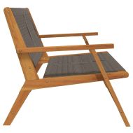 Градинска мебел Сив 78 x 122 x 73 см Масивна акациева дървесина