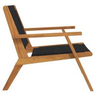 Градинска мебел 2 pcs Черно 78 x 67 x 73 см