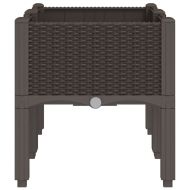 Градинска кашпа с крака, кафява, 80x40x42 см, PP