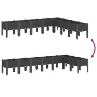 Градинска кашпа с крака, черна, 200x160x42 см, PP