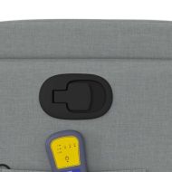 Масажен реклайнер стол, светлосив, текстил