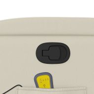 Масажен стол реклайнер, кремав, изкуствена кожа