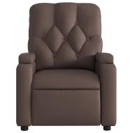 Масажен наклоняем стол, кафяв, изкуствена кожа