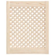 Врати за шкафове с решетен дизайн 2 бр 49,5x61,5 см бор масив