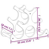 Поставка за вино за 6 бутилки 35x18x25,5 см бамбук