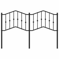 Метална табла за глава, черна, 150 см