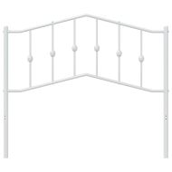 Метална табла за глава, бяла, 107 см