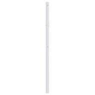 Метална табла за глава, бяла, 107 см