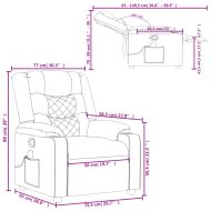 Масажен реклайнер стол, светлосив, текстил