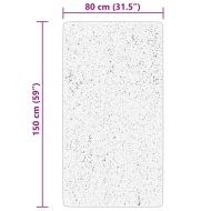 Килим HUARTE с къс косъм, мек и миещ се, горско зелен 80x150 см