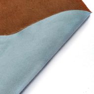 Килим, естествена телешка кожа, кафяво и бяло, 180x220 см