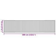 Килим, правоъгълен, черен, 70x300 см, бамбук