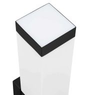 Външни стенни лампи 2 pcs Черно 10.5 x 6 x 35 см