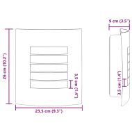 Външна стенна лампа Сребрист 23.5 x 10.5 x 26 см
