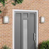 Външни стенни лампи 2 pcs Сребрист 23.5 x 10.5 x 26 см