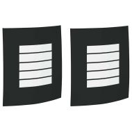 Външни стенни лампи 2 pcs Черно 23.5 x 10.5 x 26 см