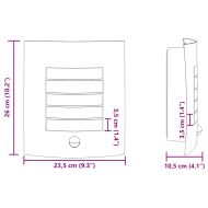Външна стенна лампа Черно 23.5 x 10.5 x 26 см