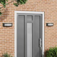 Външни стенни лампи 2 pcs Черно 32 x 10 x 10 см