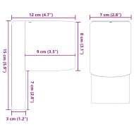 Външни стенни лампи 2 pcs Черно 12 x 7 x 15 см