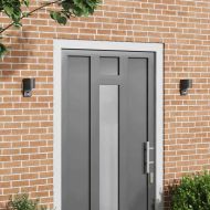 Външни стенни лампи 2 pcs Черно 12 x 7 x 15 см