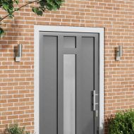 Външни стенни лампи 2 pcs Сребрист 7 x 10 x 22 см