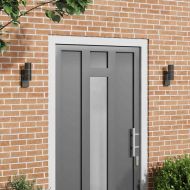 Външни стенни лампи 2 pcs Черно 7 x 10 x 22 см