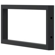 Рафтови скоби за мивка, 2 бр, черен, правоъгълни, стомана