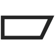 Рафтови скоби за мивка, 2 бр, черен, трапецовидни, стомана