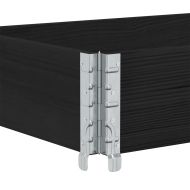 Палетна страница, черно, 150x50 см, борова дървесина масив