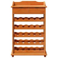 Винен рафт Кафяво 90 x 60 x 30 см Борово дърво масив