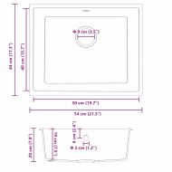 Кухненска мивка Сив 54 x 44 x 20 см Гранит