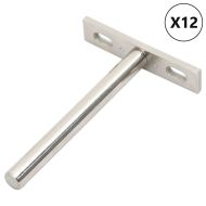 Плаващи скоби за рафтове 12бр. невидими Ø10x100 мм